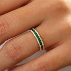 Emerald Anniversary, Emerald Eternity Band, Emerald Wedding Band, Emerald Band, Measure Ring Size, Unique Wedding Bands, Local Jewelry, Emerald Engagement, Square Rings