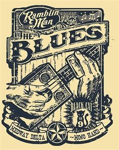 an old poster for the blues band