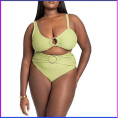 ELOQUII's swimwear collection offers chic styles designed to flatter every curve, featuring vibrant colors, on-trend prints, and supportive silhouettes for confident poolside glamour. Plus Size Bikinis, Poolside Glamour, Plus Size Rings, Plus Size Belts, Simple Acrylic, Cupshe Swimsuits, Swimwear High Waisted, Swim Suit Bottoms