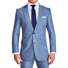 Athletic Physique, Light Blue Suit, Professional Appearance, Stretch Dress Pants, Blazer Designs, Dress Shirt Sleeves, Fabric Making, Groom Suit, Men's Wear