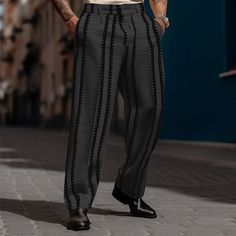 Season:Spring   Fall; Fabric:Polyester; Gender:Men's; Style:Fashion,Casual,Chic  Modern; Occasion:Business,Daily,Holiday; Fit Type:Regular Fit; Function:Comfort; Waistline:Mid Waist; Pattern:Stripe; Design:Straight Leg,Front Pocket; Pants Type:Casual Pants,Trousers,Dress Pants; Fly Type:Button; Front page:FF; Listing Date:08/28/2023; Hips:; Length:; Waist: Black Straight Dress Pants For Summer, Black Straight Leg Dress Pants For Summer, Formal Pinstripe Ankle-length Pants, Fitted Pinstripe Ankle-length Pants, Men’s Pleated Trousers, Cheap Full-length Men's Dress Pants, Men's Dress Pants, Trousers Casual, Daily Holidays