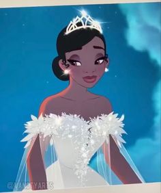 the princess and the frog is wearing a tiara