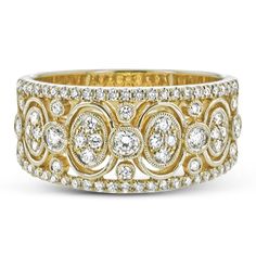 Harmonie Fashion Ring In 18k Gold With Diamonds – Simon G. Jewelry Rolex Shop, David Yurman Bracelet, Diamond Top, Right Hand Rings, Fashion Ring, Timeless Jewelry, Diamond Fashion, White Diamonds, Anniversary Rings