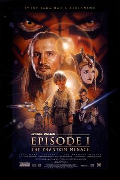 the poster for star wars episode i, which features characters from various films and movies