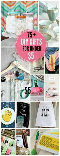 the collage shows different items that are for under $ 5