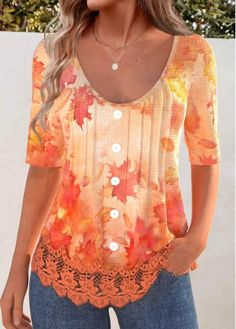 Color:Orange;Size:S;Size:M;Size:L;Size:XL;Size:XXL;Package Contents:1 X T Shirt;Occasion:Other;Style:Casual; Orange Short Sleeve Casual Blouse, Orange Casual Short Sleeve Blouse, Casual Short Sleeve Orange Blouse, Casual Orange Short Sleeve Blouse, Apricot Cotton Short Sleeve Tops, Apricot Short Sleeve Cotton Tops, Orange Short Sleeve Tops For Spring, Orange Short Sleeve Blouse For Fall, Yellow Short Sleeve Blouse For Fall