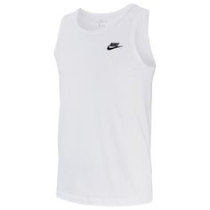 Get into the sporty spirit with the Embroidered Futura Tank from Nike. 100% cotton. Imported. Nike Embroidered Futura Tank Top - Men's - White / Black. Nike Sportswear Mens, Tank Tops For Men, Tops For Men, Nike Tank, Nike Tank Tops, Casual Sportswear, Men's Tank, Mens Sportswear, Nike Outfits