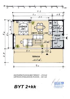 the floor plan for a small house