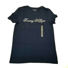 Tommy Hilfiger Women's Top Nwt T-Shirt Color Navy Type: T-Shirt Accents: Logo Features: All Seasons Department: Women Vintage: No Style: Basic Neckline: Crew Neck Fabric Type: Knit Sleeve Length: Short Sleeve Material: 100% Cotton Occasion: Casual Theme: Colorful Brand: Tommy Hilfiger Pattern: Colorblock Sleeve Type: Cap Sleeve Fit: Regular Size Type: Regular Tommy Hilfiger Graphic Tee With Crew Neck, Tommy Hilfiger Graphic Tee With Letter Print, Tommy Hilfiger Blue Short Sleeve Tops, Tommy Hilfiger Short Sleeve T-shirt With Letter Print, Tommy Hilfiger Blue T-shirt With Letter Print, Blue Tommy Hilfiger T-shirt With Letter Print, Tommy Hilfiger Short Sleeve Graphic Tee, Tommy Hilfiger Graphic Tee Short Sleeve T-shirt, Tommy Hilfiger Blue Logo Print Tops