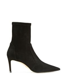 Stuart 75 Stretch Bootie | Stuart Weitzman Winter Heeled Boots With 4-inch Heel And Medium Width, Fitted Suede Heeled Boots With Square Toe, Fitted Ankle Boots With 4-inch Heel, Suede Boots With 4-inch Heel And Medium Width, Fitted Winter Boots With Sculpted Heel, Winter Heeled Boots With 4-inch Heel, Fitted Suede Ankle Heeled Boots, Fitted High Ankle Heeled Boots With 4-inch Heel, High Shaft Boots For Winter Evenings