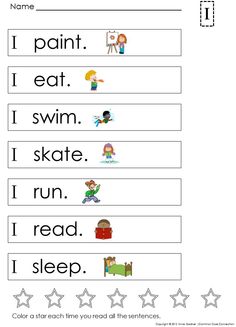 worksheet for beginning with letter i and number 1 in the form of words