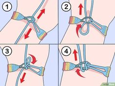 the instructions for how to tie a belt around your waist with rope and rubber bands