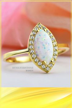 14K Marquise Opal Ring, Delicate Opal Ring, Dainty Opal Ring, Bridesmaid Gold Gift Ring, 10x05 Marquise Gold Opal Ring, 18k Solid Gold Ring #opalring #goldwomensring #marquiserings #goldjewelry #giftideasforwomen Opal Multi-stone Ring As A Gift, 14k Gold Opal Ring Hallmarked, Gold Opal Multi-stone Ring, Opal Moonstone Ring For Anniversary, White Multi-stone Opal Ring, 14k Gold Opal Ring For Wedding, Gold Opal Ring For Wedding, Elegant Marquise Opal Ring Gift, Elegant Gift Opal Ring Marquise Shaped