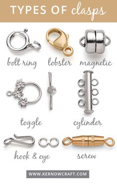 Jewelry Findings Guide, Jewelry Knowledge, Handmade Jewelry Tutorials, Jewelry Clasps, Jewelry Making Tools, Handmade Wire Jewelry, All Shapes, Handmade Jewelry Diy