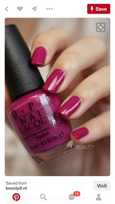 March Nails, Best Nail Polish, Dark Nails, Pink Nail, Opi Nails, French Quarter