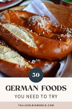 german food with text overlay that reads 30 german foods you need to try