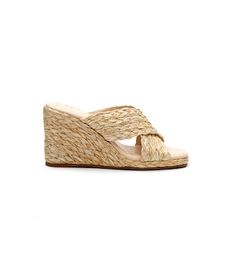 By Matisse Kick your warm weather style a notch with these vegan, braided raffia cross band heeled wedge sandals. These slip-on style style wedges have a beachy-boho vibe with a squared open toe, raffia-wrapped wedge heel with a padded insole. 3.5 in heel height Whole sizes only. Runs small; sizing up one whole size is recommended Beachy Boho, Heels & Wedges, Boho Vibe, Wedge Heels, Warm Weather, Wedge Sandals, Casual Chic, Open Toe, Heel Height