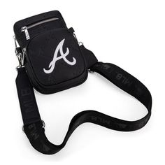 Officially Licensed Major League Baseball Merchandise Made of synthetic leather A logo embroidered on the front pocket Dual zip pockets Slip pockets in the phone purse bag Top zipper closure Adjustable and detachable crossbody strap(Drop: 15.5"-25") 5.2"(L) x 2"(W) x 8"(H) Interior Capacity: Small Black Phone Bag With Zipper Pocket Crossbody, Black Phone Bag With Zipper Pocket, Black Phone Shoulder Bag With Zipper Pocket, Black Shoulder Phone Bag With Zipper Pocket, Crossbody Shoulder Bag With Mobile Phone Bag For Streetwear, Casual Black Phone Bag With Zipper Pocket, Black Mobile Phone Shoulder Bag For Streetwear, Crossbody Shoulder Bag With Removable Pouch For Streetwear, Black Phone Bag With Zipper Closure For On-the-go