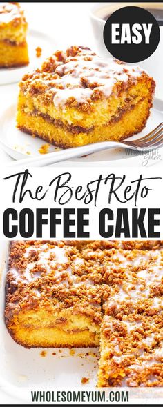 Keto Coffee Cake Recipe Almond Flour Coffee Cake, Best Keto Coffee, Keto Coffee Cake, Recipe With Almond Flour, Keto Coffee Recipe, Almond Flour Cakes, Apple Coffee Cakes, Streusel Coffee Cake, Cinnamon Coffee Cake