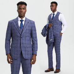 Introducing The Stacy Adams Textured Plaid Windowpane 3-Piece Suit Set, A Pinnacle Of Modern Sophistication And Craftsmanship. This Impeccably Tailored Ensemble Marries Classic And Contemporary Aesthetics With Its Hybrid-Fit Jacket, Single-Breasted Vest, And Flat-Front Pants, All Adorned With A Stylish Textured Plaid Windowpane Pattern. From Underarm Sweat Guards To Functional Pockets, Every Detail Exudes Both Style And Functionality. With A Range Of Sizes From Skinny To Slim Fit, It Caters To V Tailored Purple Formal Sets, Tailored Purple Sets For Formal Occasions, Tailored Purple Three-piece Suit For Formal Occasions, Fitted Purple Sets With Suit Collar, Fitted Elegant Purple Three-piece Suit, Elegant Fitted Purple Three-piece Suit, Tailored Purple Suit For Business, Tailored Purple Business Suit, Purple Three-piece Business Suit With Notch Lapel