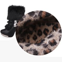 Winter High Heel Boots With Faux Fur Lining, Womens Fur Lined Heel Boots, Faux Fur Platform Boots With Round Toe, Fur Boots Heels, Patchwork Shoes, Fur High Heel Boots, Rhinestone High Heels, White Heels, Fur Boots