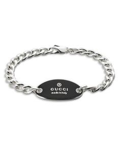 Gucci Sterling Silver Trademark Black Enamel Link Bracelet Silver Link Bracelet, Buy Gucci, Black Enamel, Link Bracelets, Black Silver, Jewelry Accessories, Pick Up, Buy Online, In Store