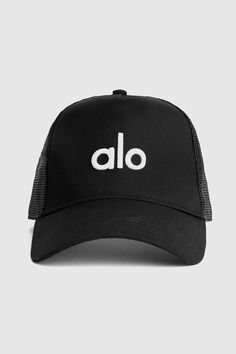 The elevated version of your classic cap, our District Trucker Hat has an Alo embroidered logo and mesh back with adjustable snap closure. Embroidered logo patch Mesh detail Adjustable snap back closure Alo Hat, Trucker Hat Outfit, Workout Tights, Mens Gear, Tank Top Bras, Womens Capris, Outfits With Hats, Snap Back, Shopper Tote