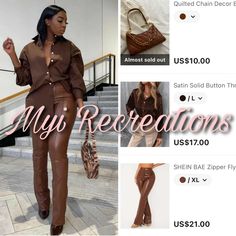 October Vacation Outfits, Myi Recreations Shein, Shein Recreation Outfits, Shein Recreation, Shein Fits, Shein Finds, Cute Professional Outfits, Shein Clothing