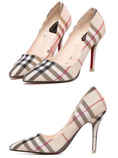 Tartan Fashion, Unique Heels, Elegant Lady, Look Chic, Womens High Heels, Beautiful Shoes, Elegant Woman, Leather Fashion, Women's Pumps