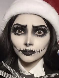 45+ Horrifying Halloween Makeup Ideas for Women - HubPages Glam Jack Skellington Makeup, Jack Skellington Make Up Female, Jack Skeleton Costume Women, Halloween Makeup Jack Skellington, Jack Halloween Makeup, Jack Skellington Face Makeup, Jake Skellington Makeup, Jack Skellington Inspired Makeup, Jack Skellington Halloween Makeup