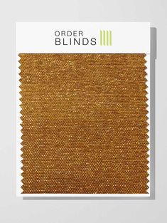 an orange color swat list with the words,'order blinds'in white and gold