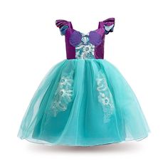 The Princess Ariel Mermaid Inspired Girls Dress is the perfect addition to your little girl's dress up collection. Inspired by the beloved Little Mermaid character, this stunning dress is designed to bring the magic of Ariel to life. This Princess Ariel Mermaid Inspired Girls Dress is sure to be a hit with fans of the Kids Princess Ariel Mermaid.This Ariel inspired dress costume for girls is perfect for birthdays, parties and princess play Made from high-quality, comfortable materials, your little girl will feel confident and comfortable all day long. Whether you're looking for a unique birthday gift, or just want to treat your little princess to a fun dress up experience, this Little Mermaid inspired dress is sure to be a hit. Blue Princess Mermaid Dress For Pageant, Princess Style Blue Mermaid Dress For Pageant, Fitted Mermaid Princess Dress For Dress-up, Princess Mermaid Dress For Pageant, Princess Style Mermaid Dress For Pageant, Princess Style Mermaid Dress For Pageants, Blue Princess Style Mermaid Dress, Blue Princess Mermaid Dress For Dress-up, Disney Princess Dress For Dress-up