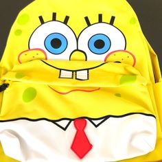 Super Cool Spongebob School Size Backpack Yellow Standard Backpack For School, Yellow Student Backpack For Back To School, Casual Yellow Backpack For Students, Yellow School Bags For Back To School, Yellow Casual Back To School Bag, Casual Yellow Back To School Bag, Casual Yellow Bag For Back To School, Casual Yellow Back-to-school Bag, Fun Yellow Backpack Bag