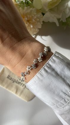 SIZE Any size for all, please leave a note when placing and order If note not left, then the sizes will be as below:  Bracelet 16cm + 2.5 cm extension OCCASION   Our jewellery is the perfect example of what it means - simple but beautiful!  Perfect for any occasion any time, any day!  DELIVERY We have added many options for the delivery, please choose appropriately: United Kingdom *Royal Mail 2nd class (Standard Delivery) and should be delivered within 2-3 business days, including Saturdays (NO Silver Beaded Bracelets With Flower Charm, Beaded Bracelet With Flower Charm As Gift, Adjustable Delicate Beaded Bracelets With Flower Charm, Silver Beaded Bracelets With Flower Charm As Gift, Delicate Adjustable Beaded Jubilee Bracelet, Adjustable Flower-shaped Jewelry With Faceted Beads, Adjustable Flower-shaped Faceted Beads Jewelry, Zig Zag Bracelet, Daisy Flower Bracelet