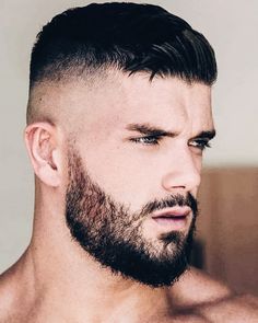 Beard Fashion, Military Haircut, Gents Hair Style, Hairstyle Men