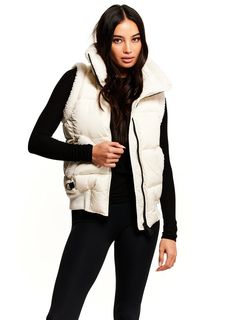 Luxury Outerwear, White Goose, London Outfit, Quilted Puffer Jacket, Colour Beige, Wrist Cuffs, Running Tights, Down Vest, Floral Print Tops