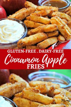 gluten - free, dairy - free cinnamon apple fries are the perfect appetizer for fall