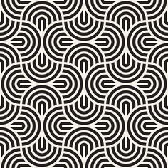 an abstract black and white pattern with wavy lines in the shape of circles on a white background