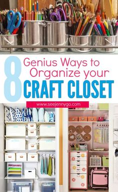 the 8 genius ways to organize your craft closet with bins, scissors and other items