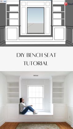 how to build a diy bench seat with built in bookshelves and cabinets