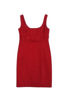 Current Boutique-Nanette Lepore - Red Sleeveless Waist Bow Dress Sz 4 Nanette Lepore Dress, Bow Dress, Ribbed Knit Dress, Short Dresses Casual, Body Dress, Nanette Lepore, Red Shorts, Casual Work, Fashion 2020