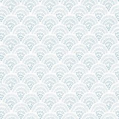 a white and blue wallpaper pattern with small dots on the top, in shades of blue