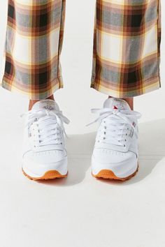 Reebok Classic Leather Sneaker | Urban Outfitters Reebok Classic Leather Sneakers, Reebok Sneaker, Reebok Classic Leather, Wardrobe Capsule, Reebok Classics, Reebok Sneakers, Reebok Classic, Leather Slides