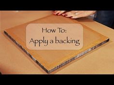 how to apply a backing on a wood paneled wall or table top with text overlay