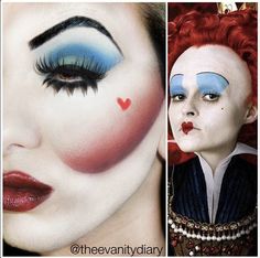 Alice In Wonderland Makeup, Queen Of Hearts Halloween, Queen Of Hearts Makeup, Wonderland Makeup, Drag Make-up, Queen Of Hearts Costume, Sugarpill Cosmetics, Disney Makeup, Theatrical Makeup