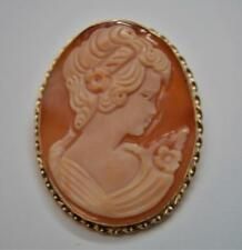 18K Gold Shell Cameo Brooch/Pendant Antique Victorian Hand Carved Hallmarked | eBay Classic Gold Brooch With Intaglio Detail, Classic Gold Intaglio Brooch, Classic Gold Intaglio Brooches, Classic Gold Brooches With Intaglio, Classic Cameo Collectible Brooches, Oval Brooches For Formal Occasions, Classic Oval Brooches, Heirloom Cameo Brooch For Formal Occasions, Heirloom Style Cameo Brooch For Formal Occasions