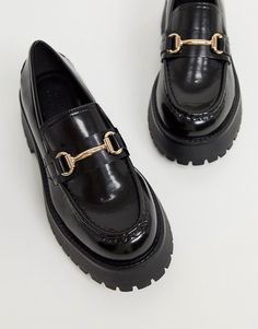 Loafers Outfit, Chunky Loafers, Chunky Shoes, Fancy Shoes, Loafers Style, Black Loafers, School Shoes