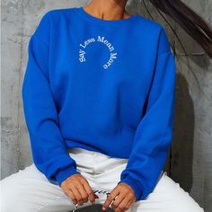 Brand New Royal Blue Sweatshirt, Winter Cosy, Black Crop Sweatshirt, Cropped Zip Up Hoodie, California Sweatshirt, Cosy Jumper, Sweatsuit Set, Collared Sweatshirt, Sweat Hoodie