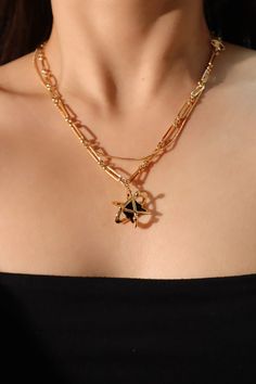 18K Gold Black Gem Galaxy Necklace – Cutethingscommin Galaxy Necklace, Black Gems, Waterproof Jewelry, Unique Necklace, Unique Necklaces, Real Gold, Gold Vermeil, The Black, Gift For Her