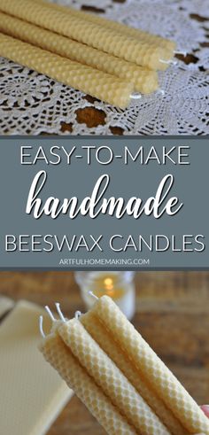 homemade beeswax candles are easy to make